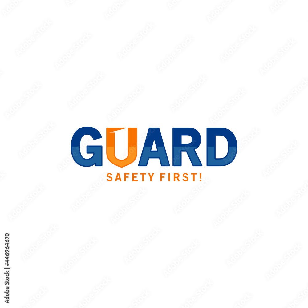 Guard Logo Design. Shield Icon. Vector Illustration.