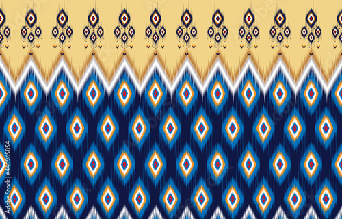Ikat geometric folklore ornament. Tribal ethnic vector texture. 
Seamless striped pattern in Aztec style. Figure tribal embroidery. 
Indian, Scandinavian, Gypsy, Mexican, folk pattern.