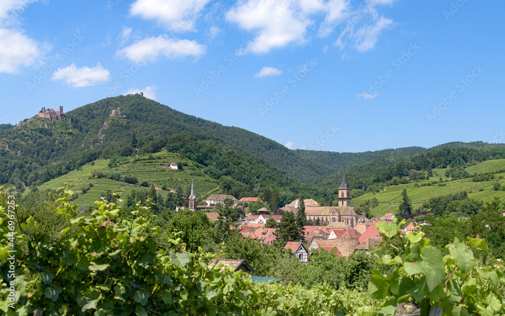 village de Ribauvillé en Alsace au coeur des vignobles