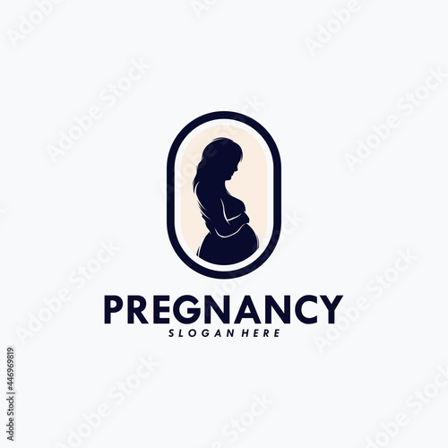 Pregnancy Logo Design Vector Template