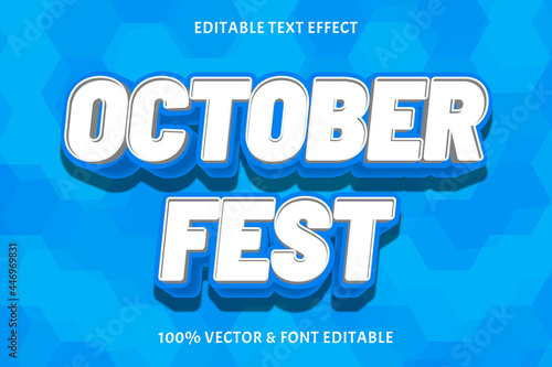 October fest editable text effect emboss style