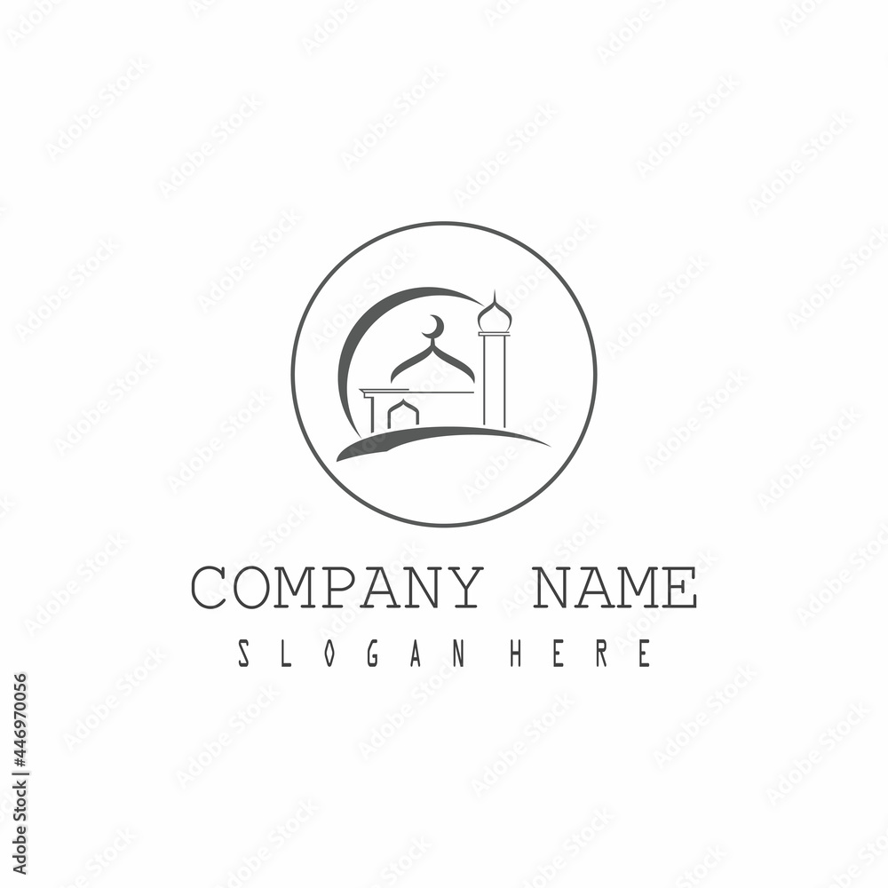 Mosque Logo Template vector symbol illustration design Mosque Logo Template vector symbol illustration design