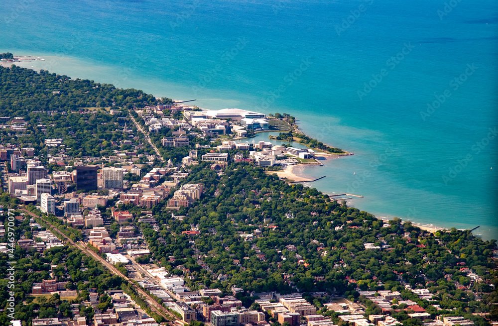 Aerial view of Northwestern University