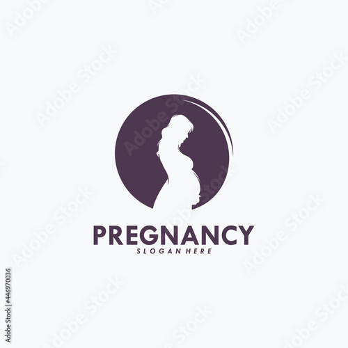 Pregnancy Logo Design Vector Template