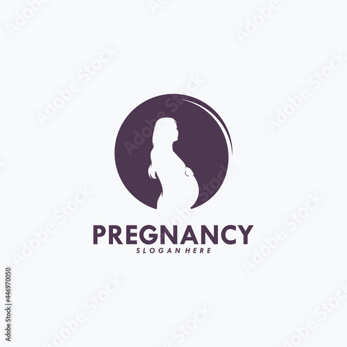 Pregnancy Logo Design Vector Template