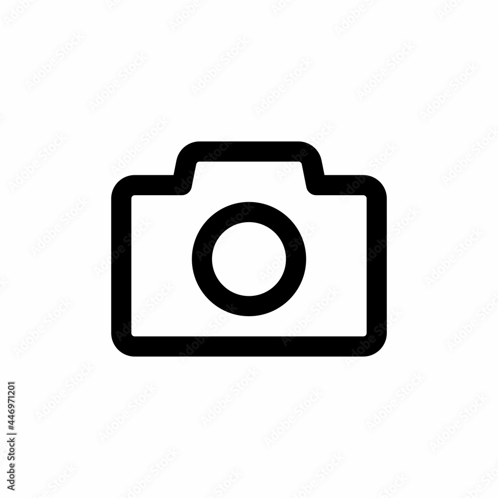 camera icon and Vector illustration isolated on a white background. Premium quality for mobile apps, user interface, presentation, and website. pixel perfect icon