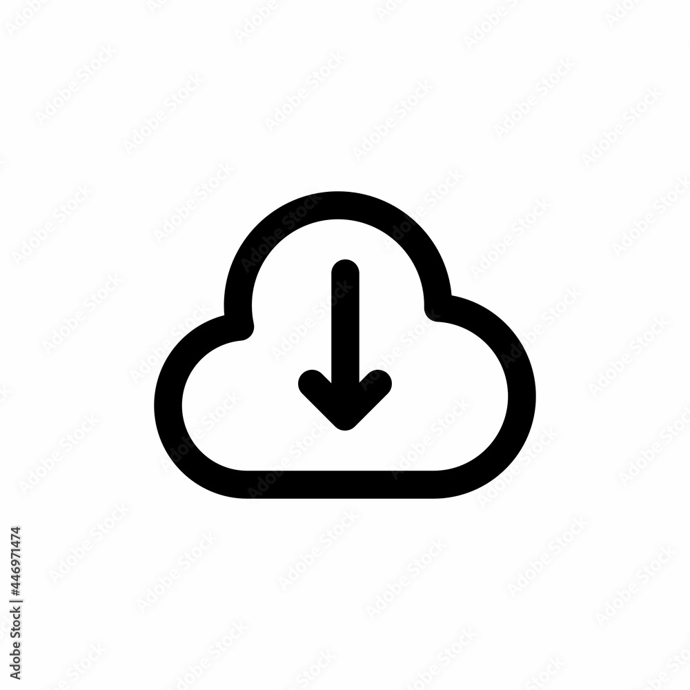 cloud download icon and Vector illustration isolated on a white background. Premium quality for mobile apps, user interface, presentation, and website. pixel perfect icon cloud download icon and Vector illustration isolated on a white background. Premium quality for mobile apps, user interface, presentation, and website. pixel perfect icon