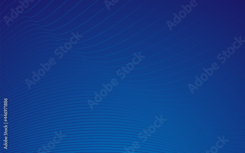 Abstract blue lines wave dynamic background. Futuristic technology. Vector illustration