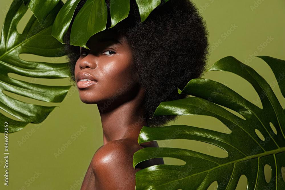 Photography Poster Green beauty portrait of young beautiful