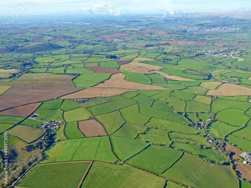 Aerial view of fields in Devon  © Jenny Thompson