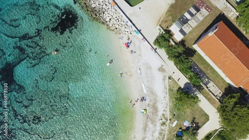 Aerial view of the Premuda island, the Adriatic Sea in Croatia photo