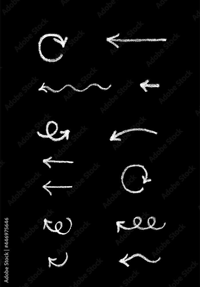 Hand Drawn Chalk Arrows Collection Hand Drawn Chalk Arrows Collection