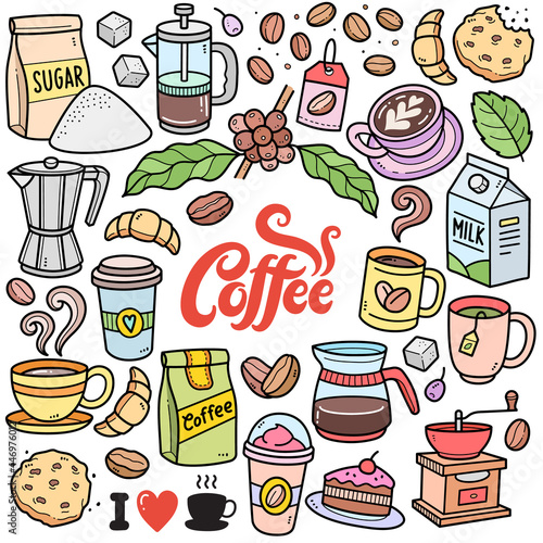 Coffee Color Doodle Illustration