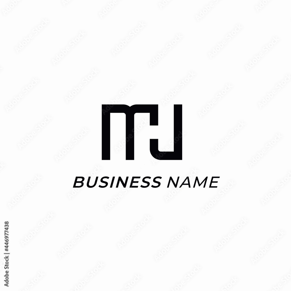 logo vector initial letter M and J logo vector initial letter M and J