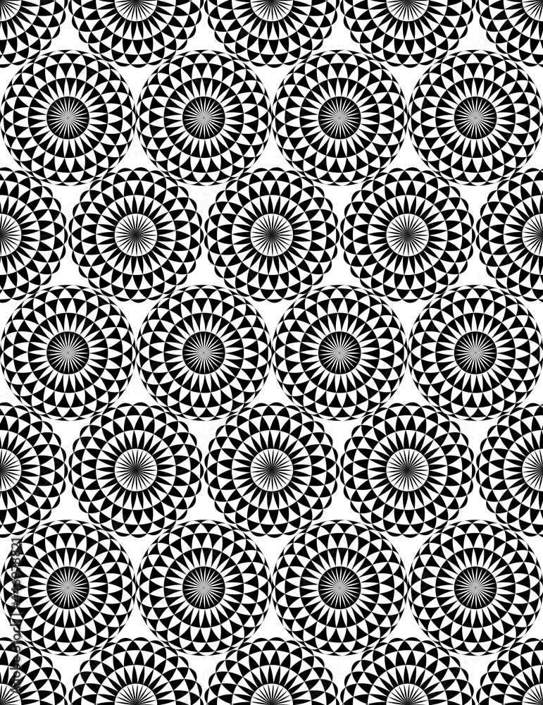 Seamless pattern background. Black and white abstract pattern.