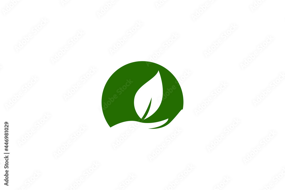 Vector hand and leaf for protection logo. Vector illustration Vector hand and leaf for protection logo. Vector illustration