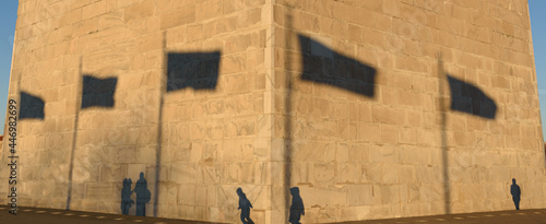 Washington monument shadows