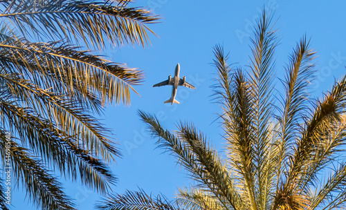 Conceptual image symbolizing returning vacations and international tourism to...