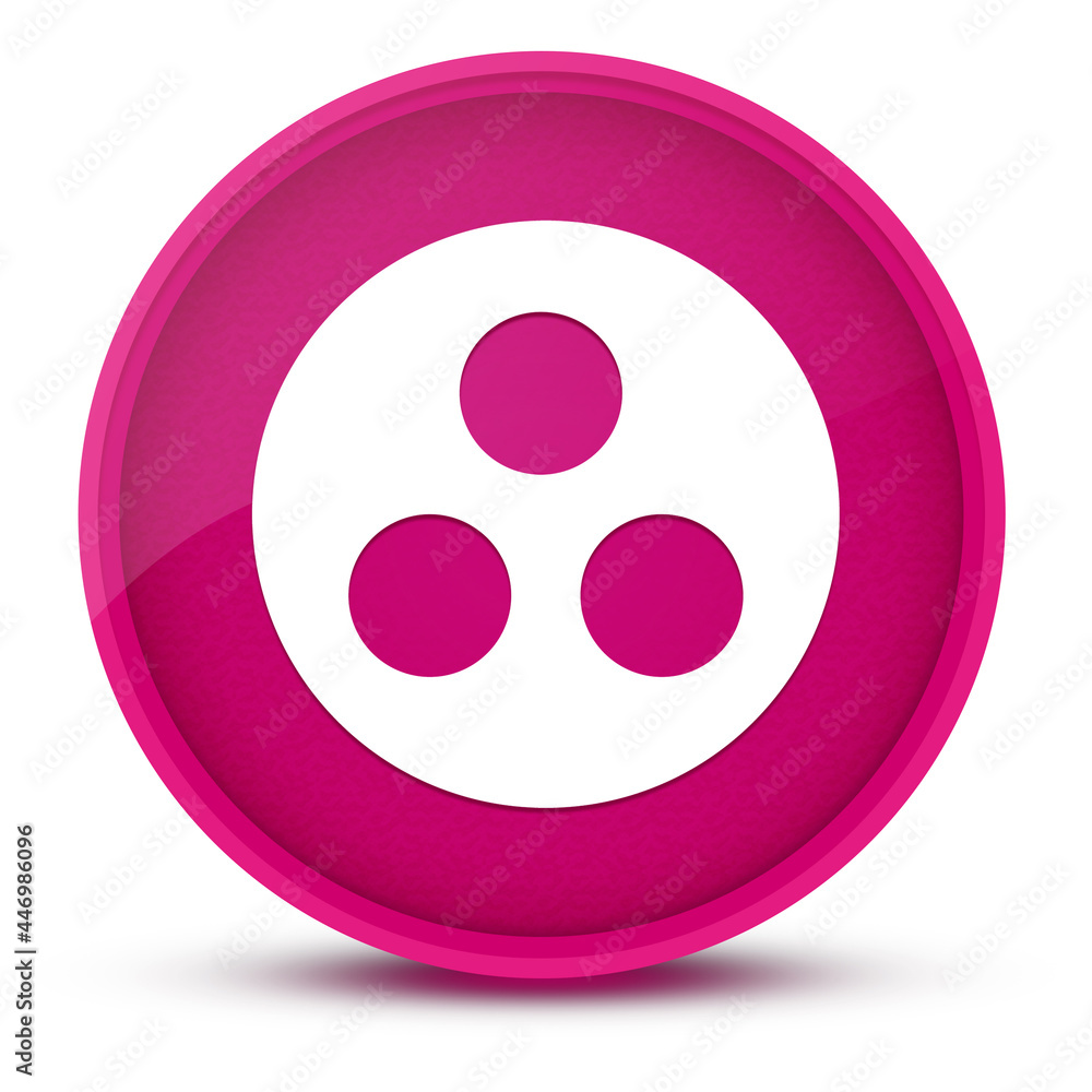Fototapeta premium Group work luxurious glossy pink round button abstract