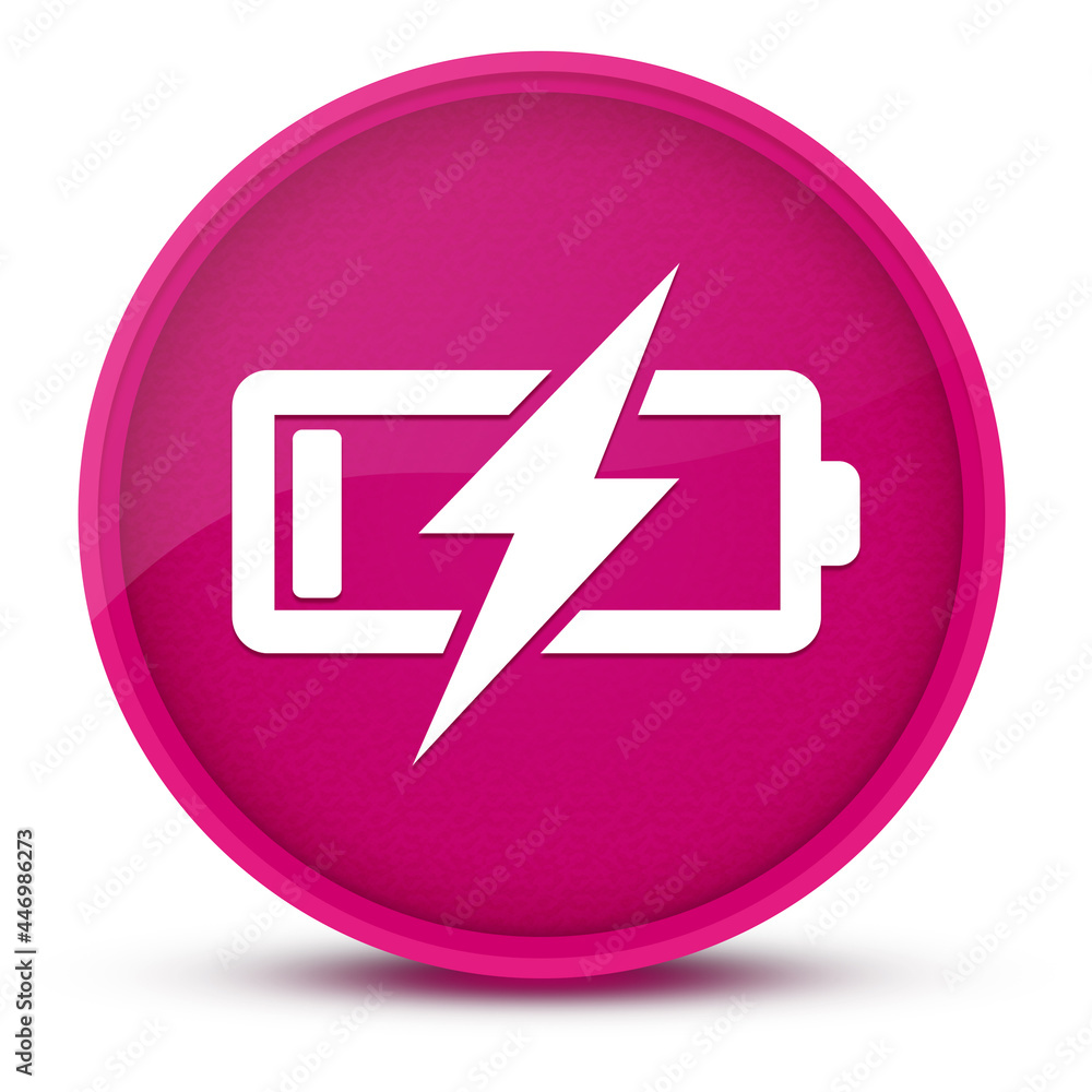 Battery Charging luxurious glossy pink round button abstract Battery Charging luxurious glossy pink round button abstract