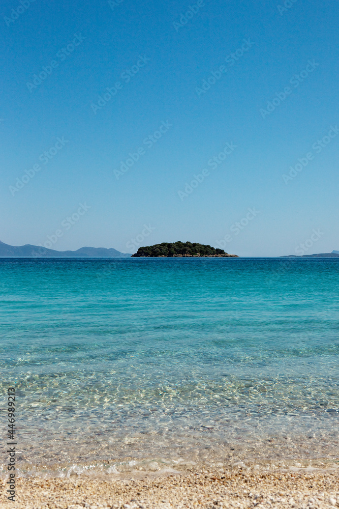beautiful crystal clear sea at Vathiavali beach beautiful crystal clear sea at Vathiavali beach