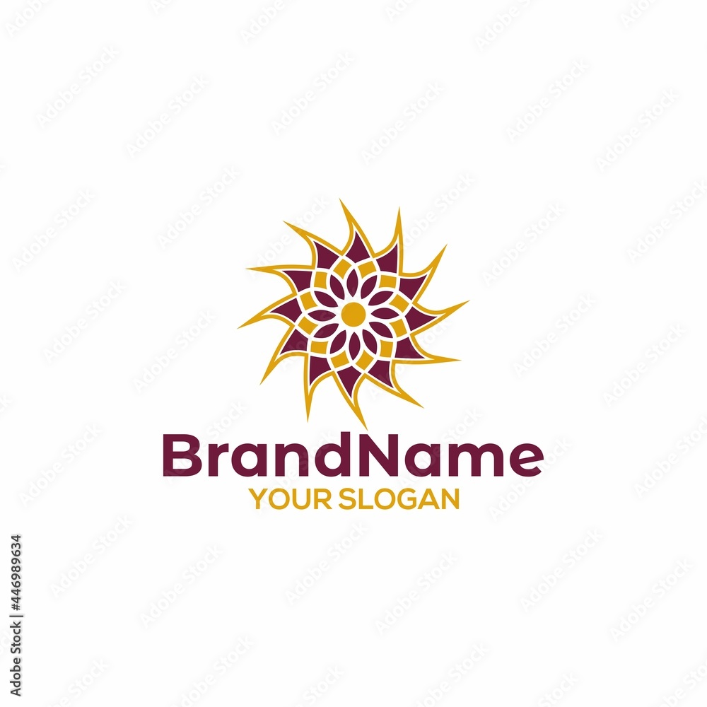 Mandala Flower Logo Design Vector Mandala Flower Logo Design Vector