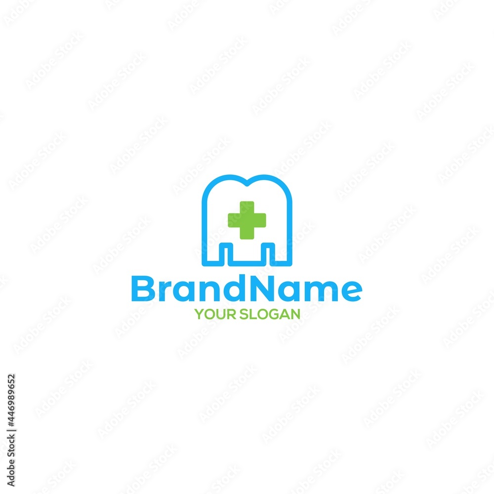 M Plus Health Logo Design Vector M Plus Health Logo Design Vector
