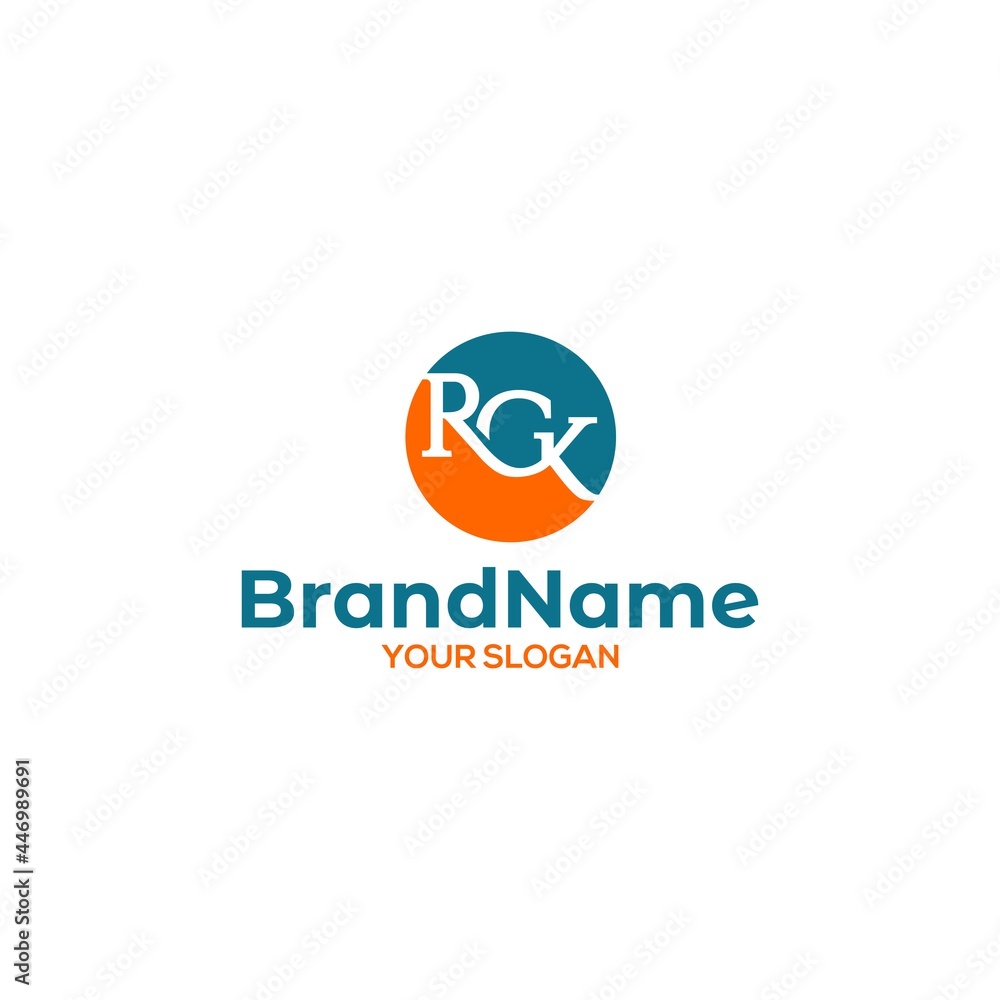 Initial R G and K Logo Design Vector Initial R G and K Logo Design Vector