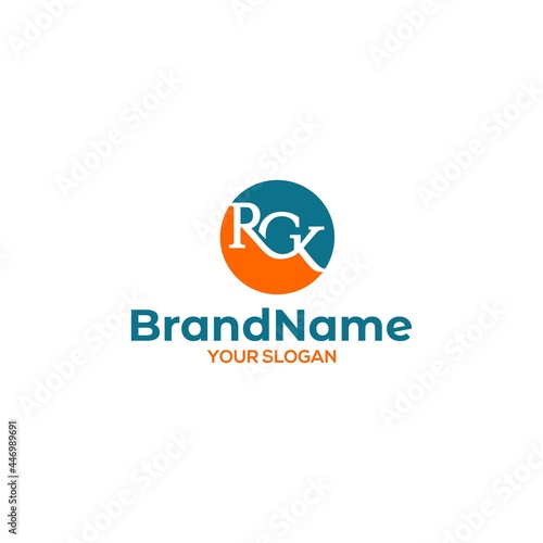 Initial R G and K Logo Design Vector