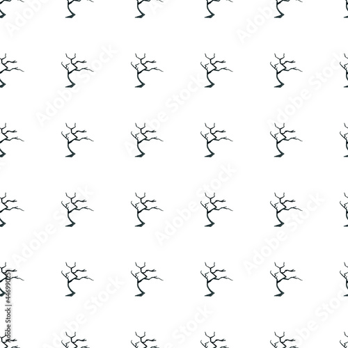 Watercolor Seamless paper pattern.Black and white stripes branches.Dots on a white background.Background for paper packaging design.