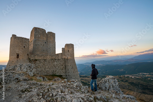 Castello di Rocca Calascio. In provincia dell'aquila, in Abruzzo. Set del film il nome della rosa 