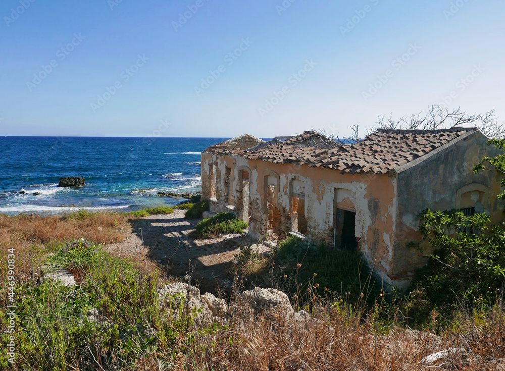 bellissima vista estiva del Plemmirio, in sicilia bellissima vista estiva del Plemmirio, in sicilia