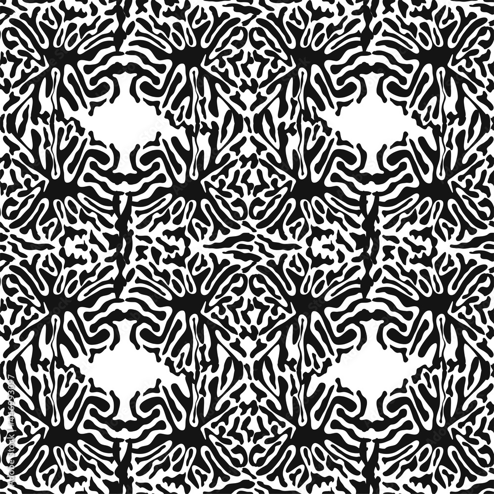 Stylish doodle seamless pattern with splash pattern black on white background. Abstract wallpaper, fabric. Stylish doodle seamless pattern with splash pattern black on white background. Abstract wallpaper, fabric.