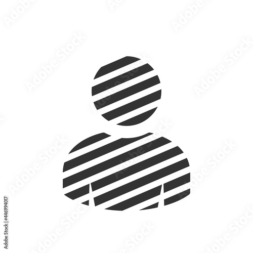 Unknown person, hidden identity icon. Lacking individuality, distinction, recognizability. Anonymous author. Being incognito.