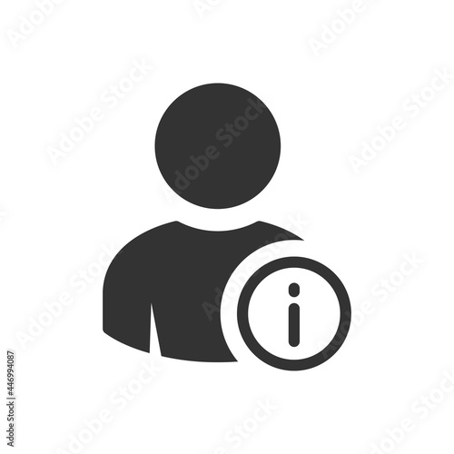 Personal information icon. User information icon. Person info, employee data, account details
