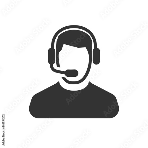 Customer Service Avatar Icon. Customer service icon, call center icon. Consultant, support, help, technical assistant icon