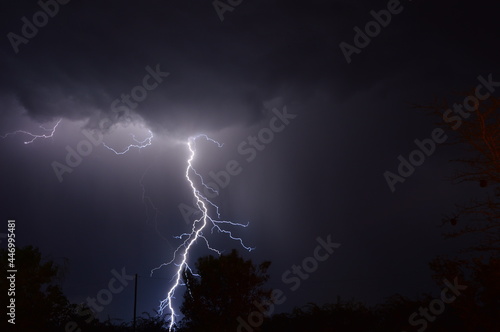 Lightning bolt at night 