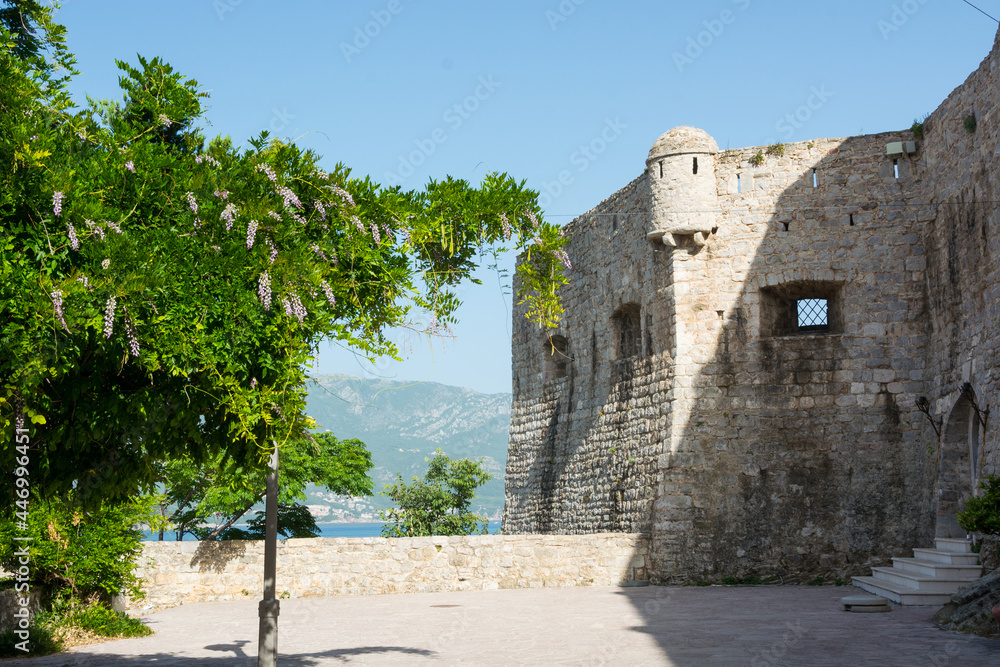 Fortress in the Old Town in Budva, Montenegro.