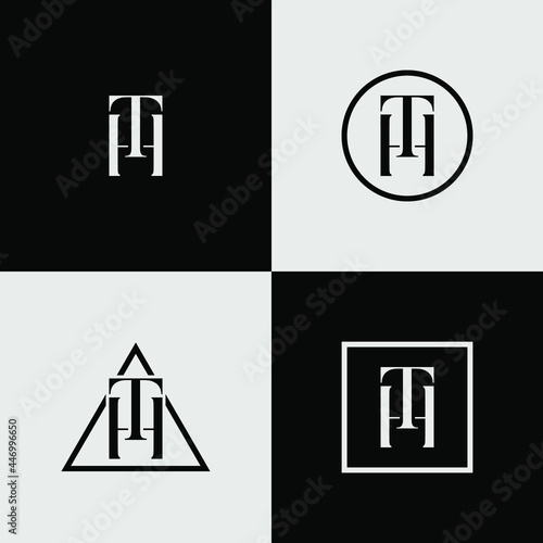 T and Hletter logo design