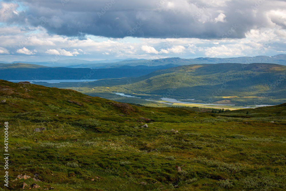 The view from a hill near Hemavan reachable by Hemavan Gondola, Swedish Lapland The view from a hill near Hemavan reachable by Hemavan Gondola, Swedish Lapland