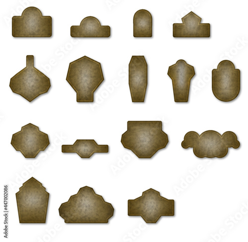 Collection of Labels, Halloween old paper labels, Halloween printable, Blank cut out sticker shapes,  DIY Halloween potion bottle labels