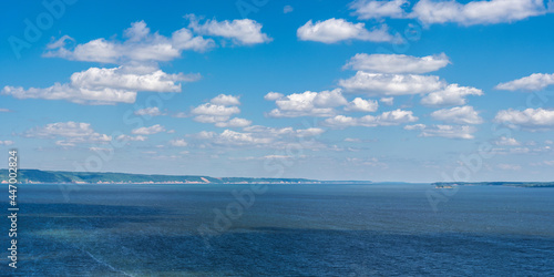 View of the water area of the Volga River  Russia.
