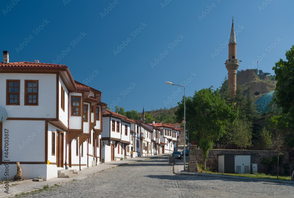 Historical houses and Ali Bey Mosque , Cankiri, Turkey
