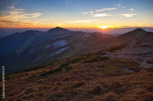 mt.iide trekking in autumn                                    