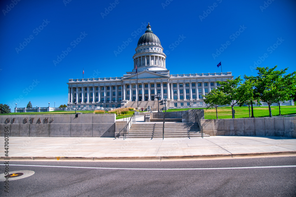 Salt Lake City capitol building on a sunny day, Utah.