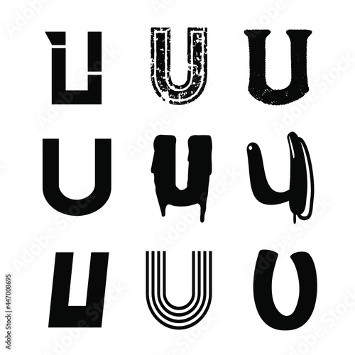 Capital Letter U Alphabet Design