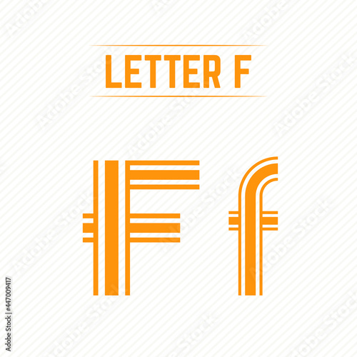 Abstract Letter F With Creative Design