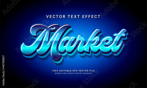 Market 3d editable text style effect