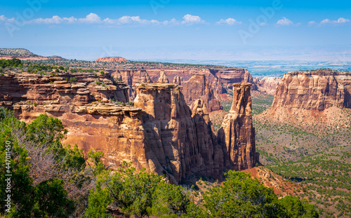 Closer view of Monument Canyon provides a stunning view from the Rim Rock Drive at Colorado National Monument
