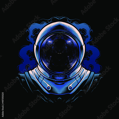 the astronaut helmet vector illustration